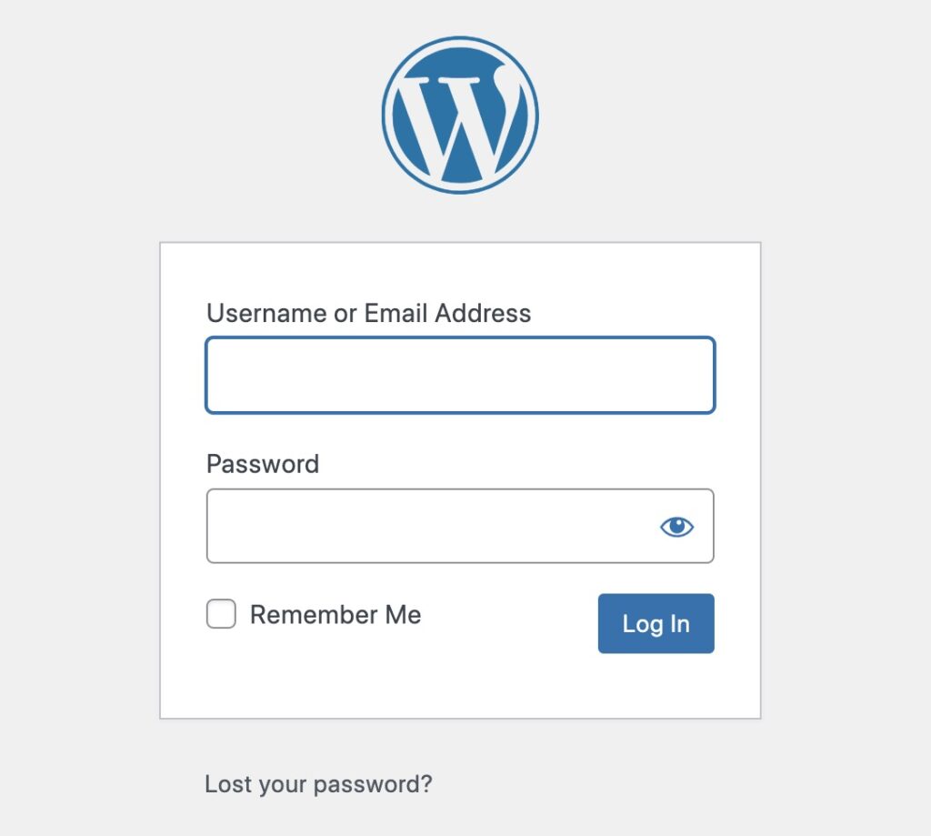 Resetting the WordPress admin password using the “Lost your password?” link from the login page.