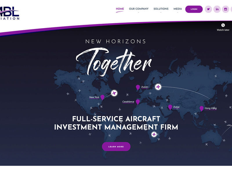 Website for an aircraft leasing company based in Dublin, Ireland.