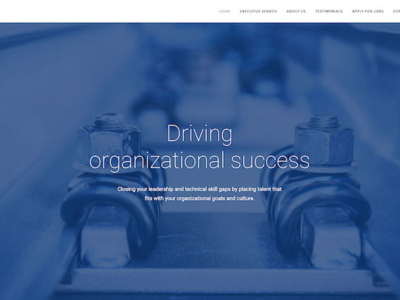 Design and development for an Executive Search firm website