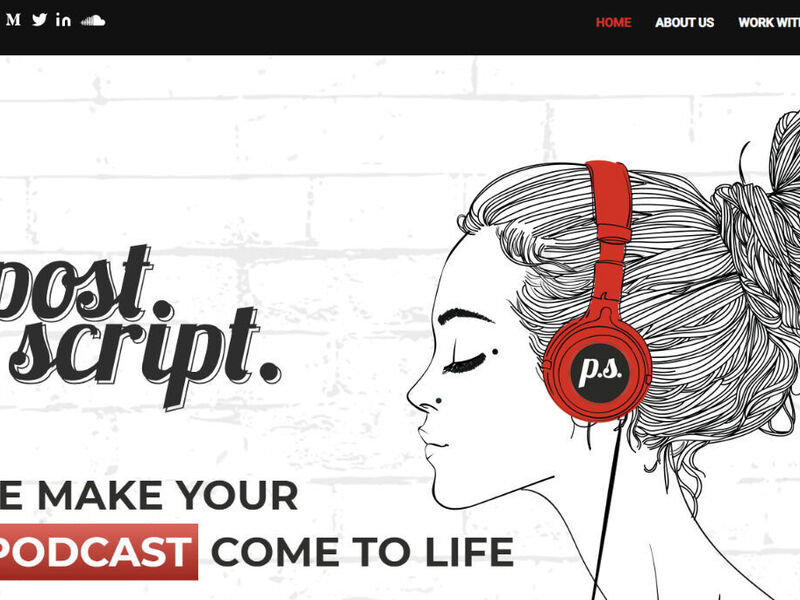 Post Script audio - from .psd full website build