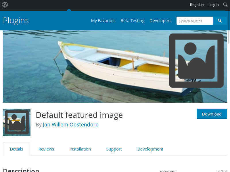 Default featured image - Plugin