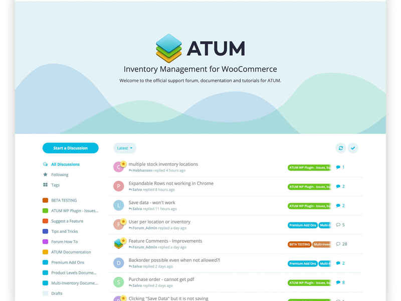 ATUM support forums