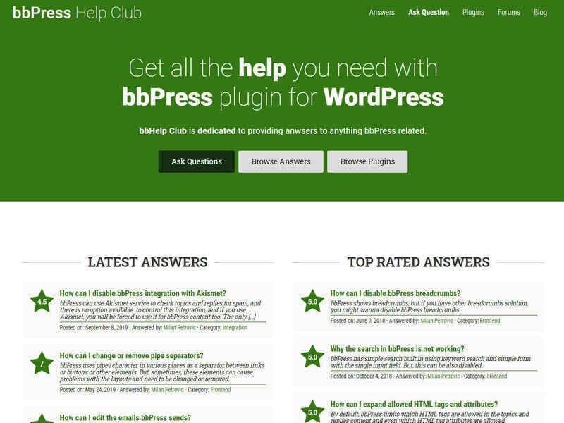 bbHelp Club: Get help for bbPress