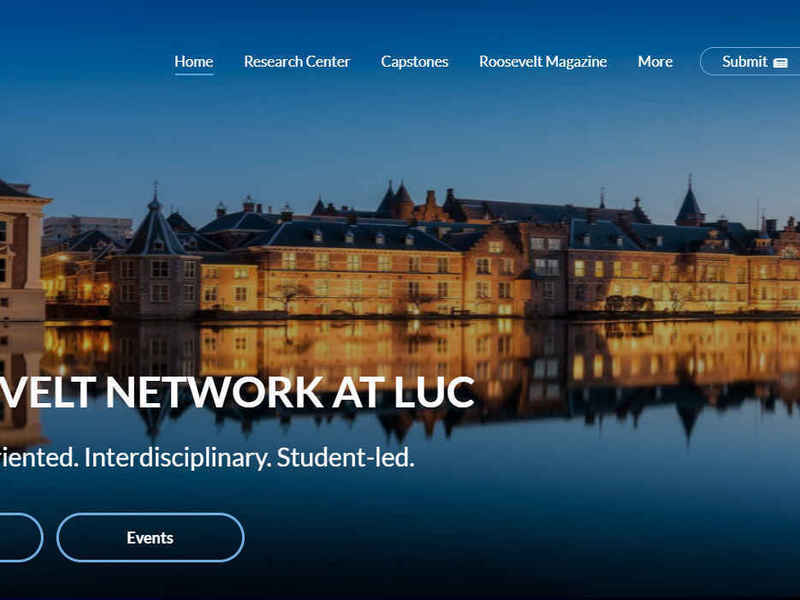 Website for Roosevelt Network at Luc