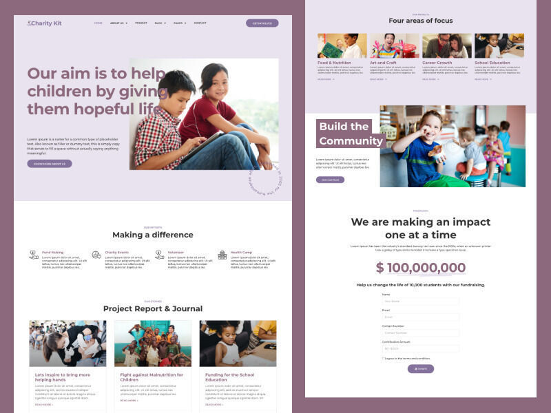 Charity WordPress Template