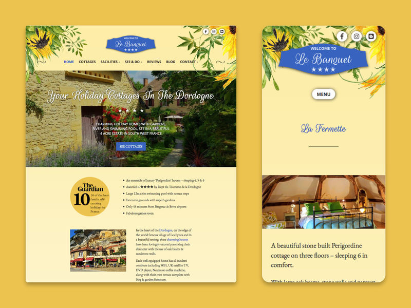 Logo and website design for Karen and Rob