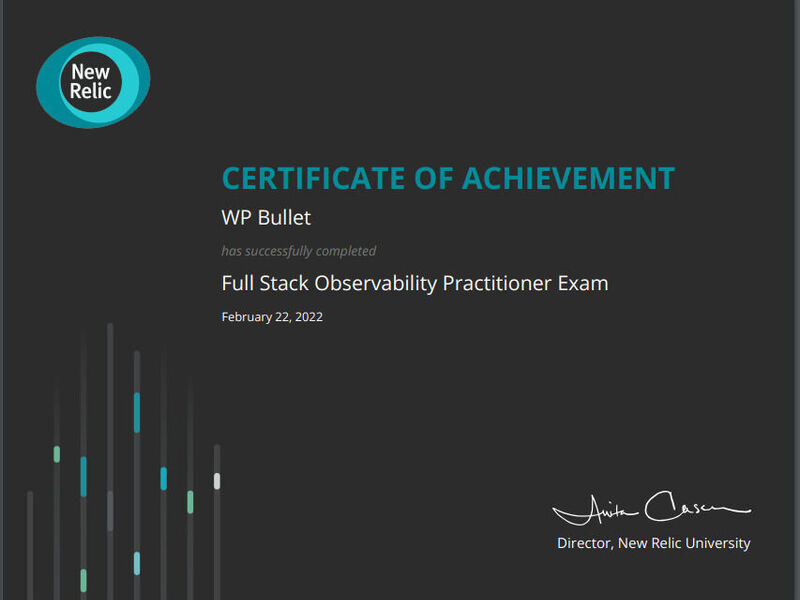 New Relic Full Stack Observability Practitioner