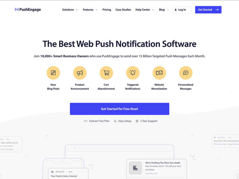 PushEngage.com - Custom WordPress Theme and Checkout System