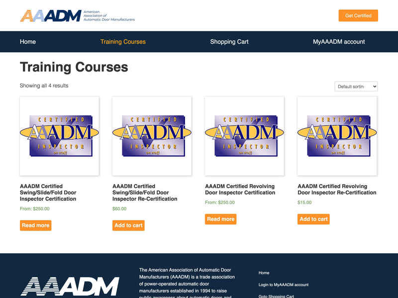 AAADM Certification Program Administration