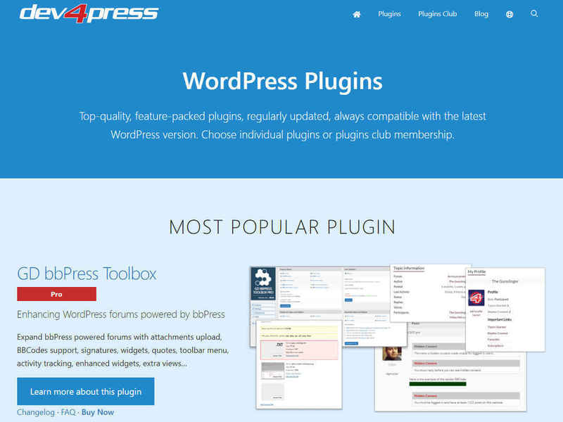 Dev4Press: Premium Plugins for WordPress