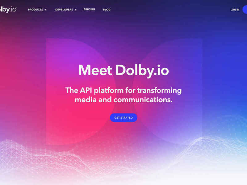 Dolby.io website