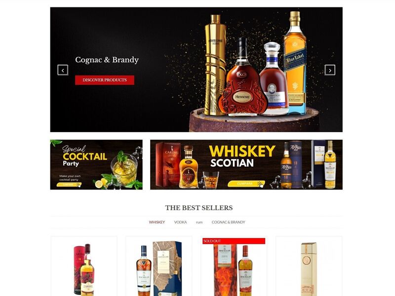 E-commerce online Beverage & Liquor store with Alcohol Delivery