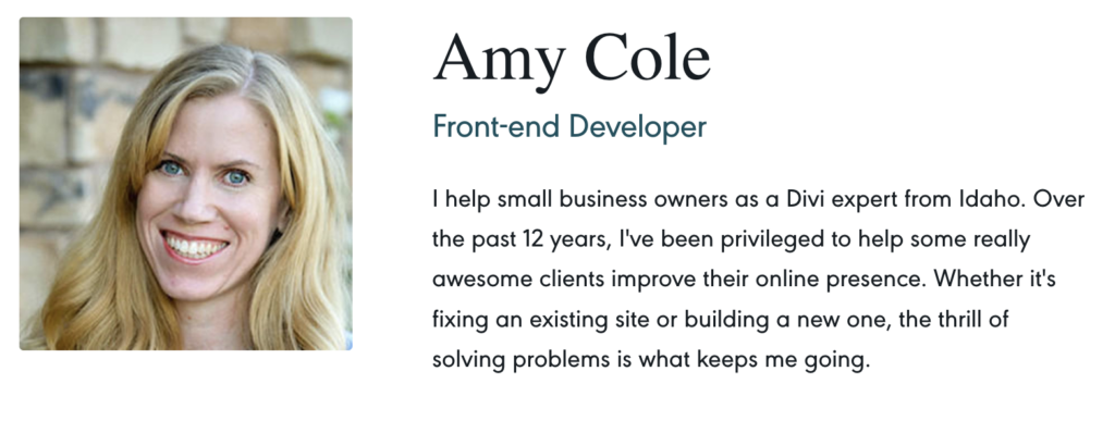 Amy Cole: Full-Stack Developer 