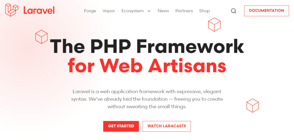 The Laravel PHP framework.