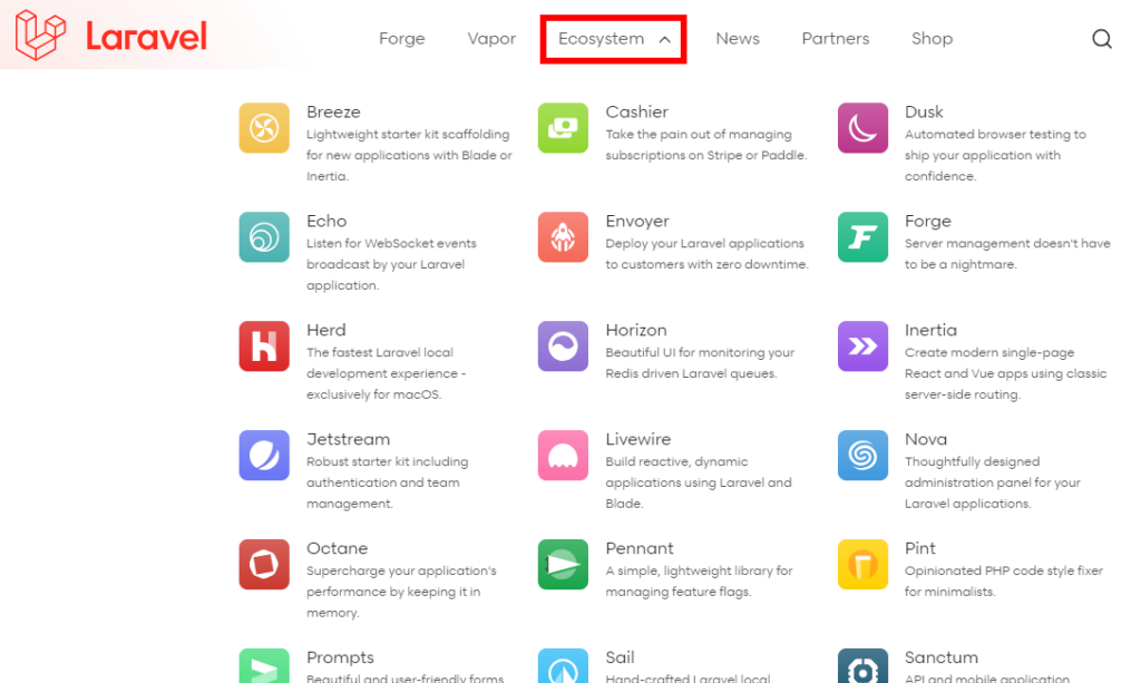 Laravel’s ecosystem.