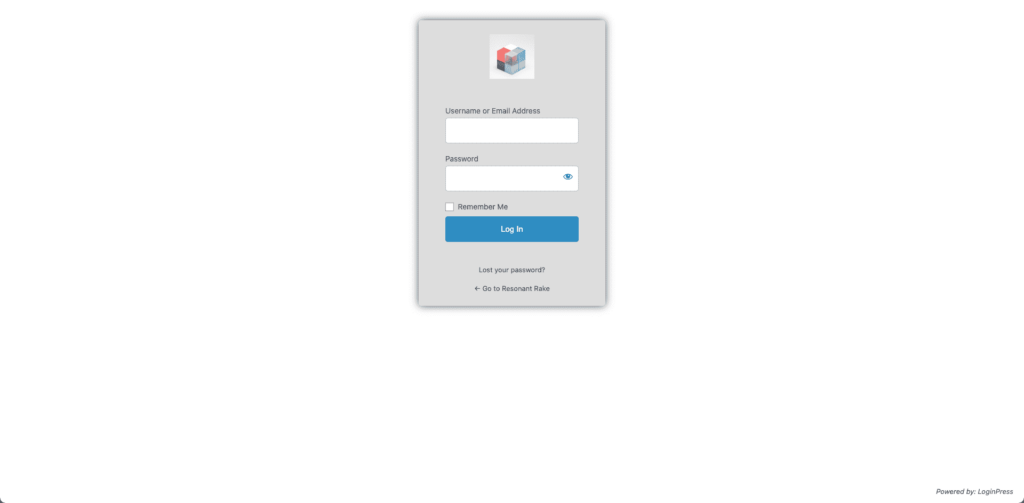 a customized login page 