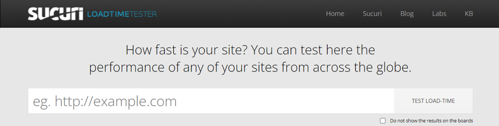 Sucuri Load Time Tester