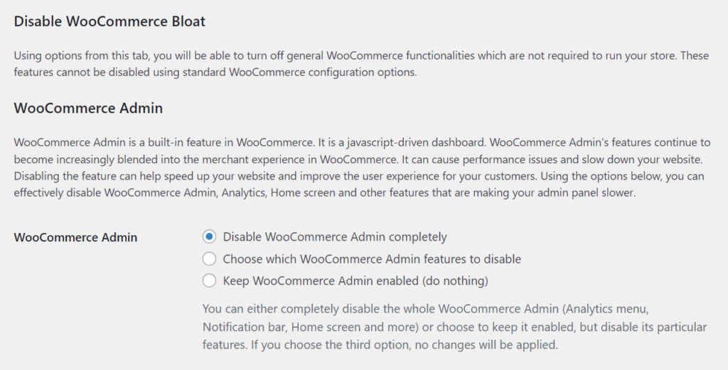 speed up woocommerce admin