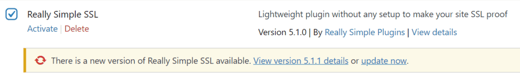 Plugin update in WordPress